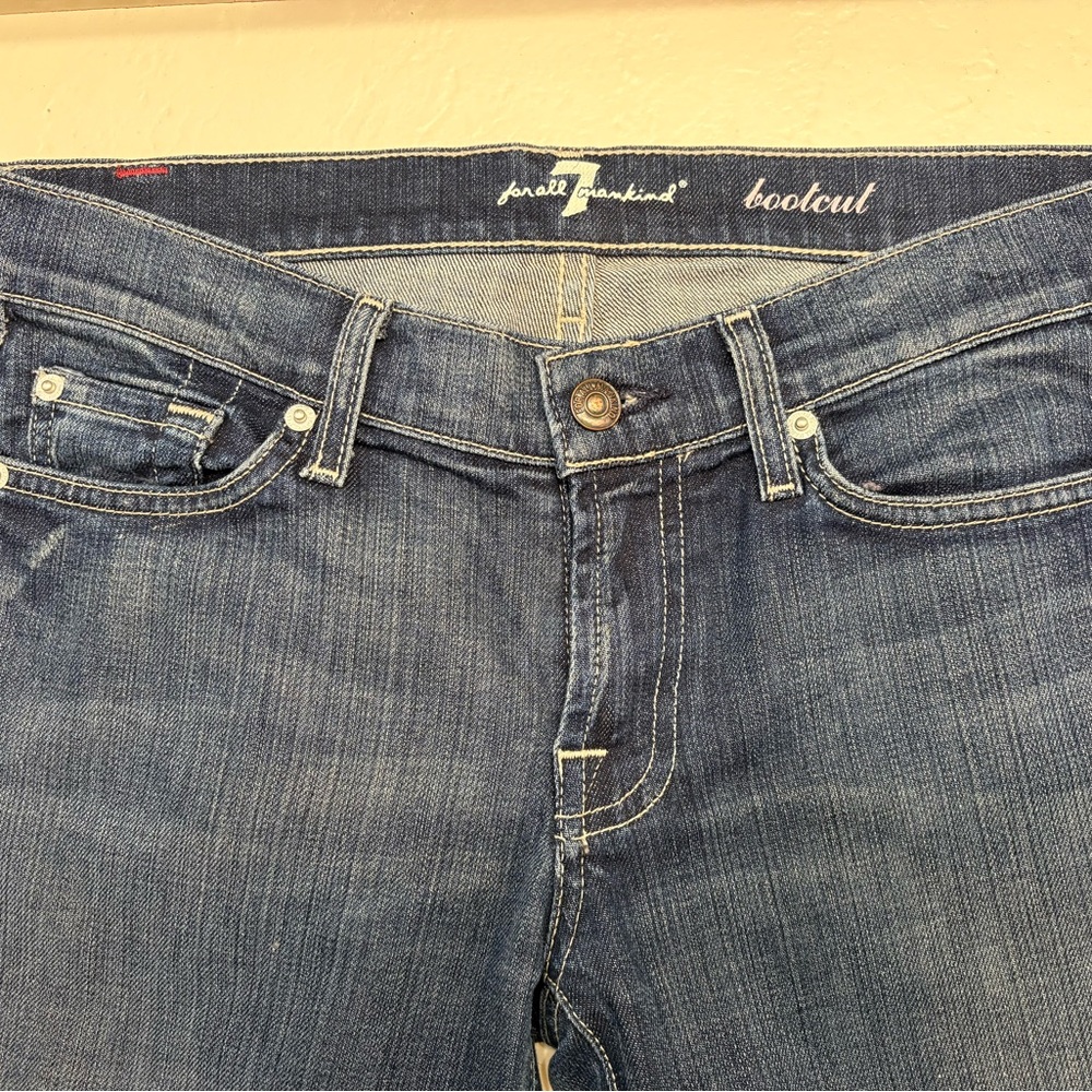 7 For All Mankind Blue Boot Cut Jeans